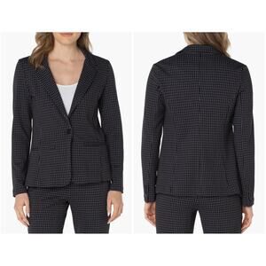 Liverpool Los Angeles Women's Grid Fitted Blazer, size S